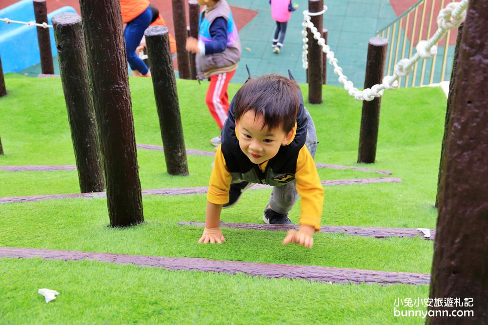 玩起來~竹南獅山親子公園，火炎山溜滑梯、蘑菇屋、鳥巢鞦韆超好玩