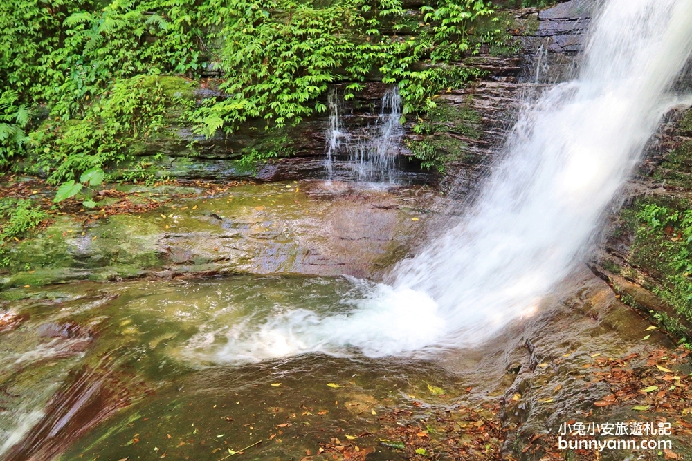 新北景點》茄苳瀑布，三分鐘輕鬆賞瀑布與絕壁，在地人推薦森林瀑布