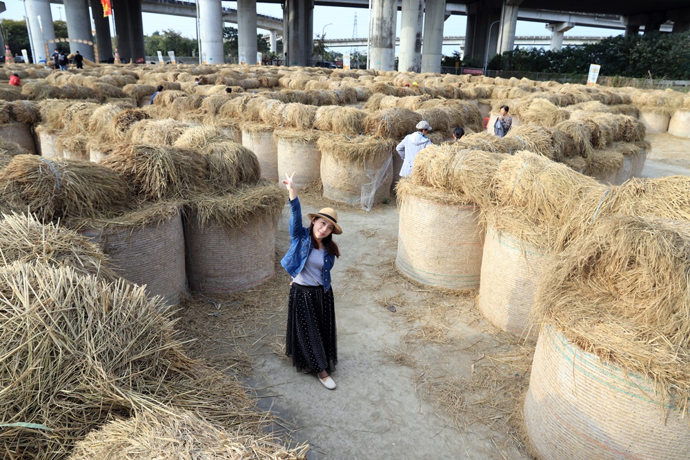 雲林》免費新景點！大埤稻草文化藝術季，全台最大稻草捲迷宮登場，600捆酥脆捲心酥療癒拍起來~