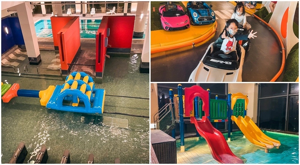 桃園住宿【南方莊園渡假飯店】裡面的水療設施、親子遊戲區超好玩