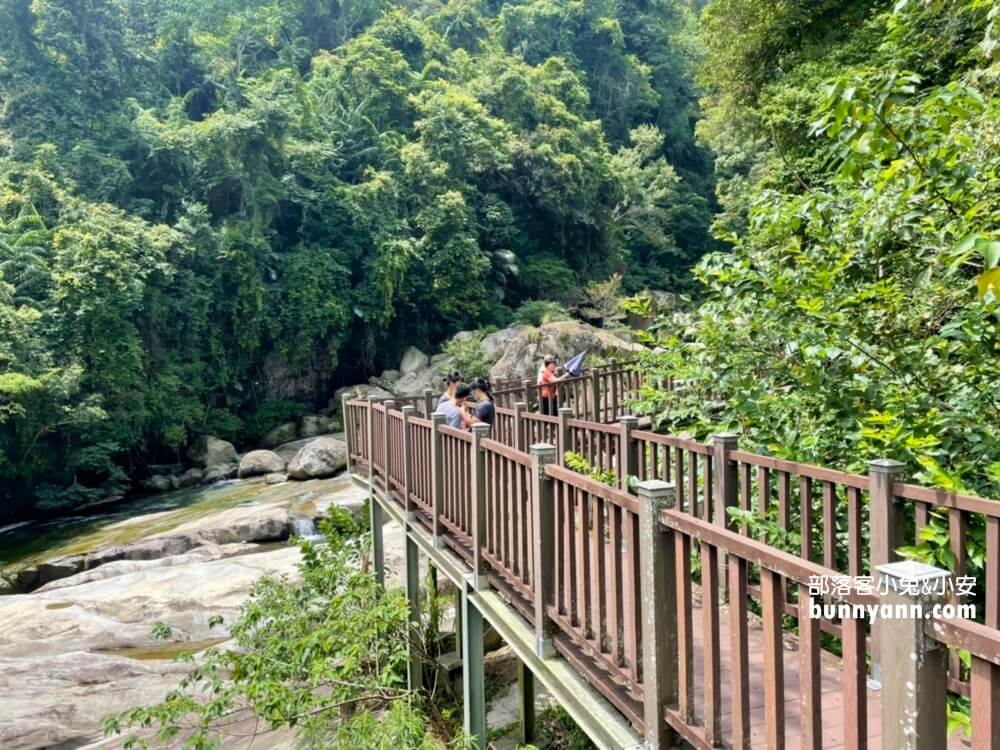 南庄神仙谷瀑布，五分鐘漫遊瀑布吊橋，壯麗瀑布與山谷一次收錄