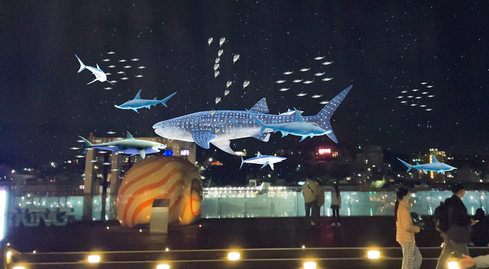 東岸旅客中心｜基隆港好食城AR虛擬實境「與鯨鯊共游」也太夢幻了。 @小兔小安*旅遊札記