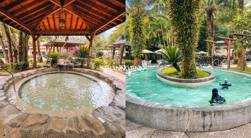 新竹會來尖石溫泉渡假村，嗨玩沁涼滑水道，數十個溫泉池隨你泡