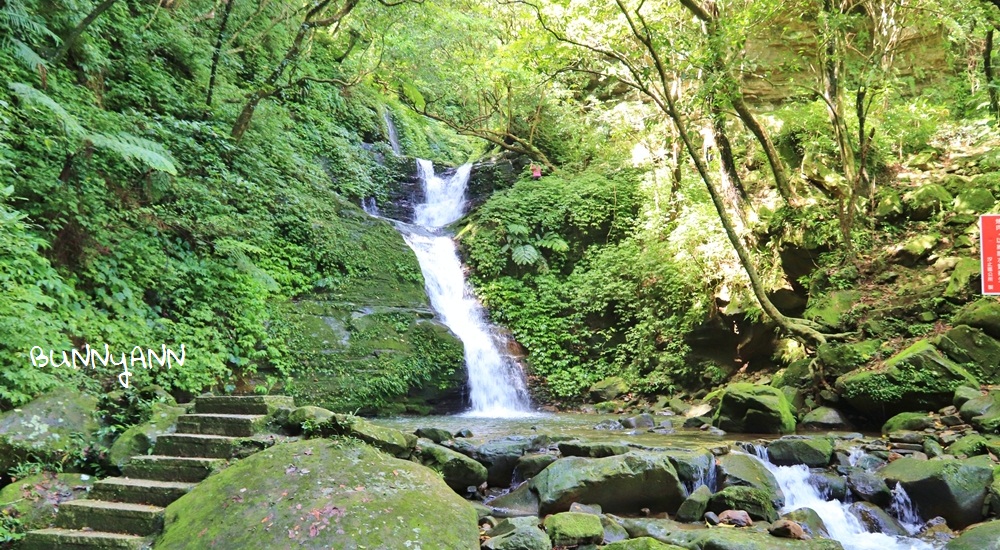 新北景點》茄苳瀑布，三分鐘輕鬆賞瀑布與絕壁，在地人推薦森林瀑布 @小兔小安*旅遊札記